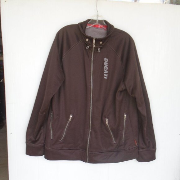 Puma Ducati Mens Full-Zip Sweatjacket Size XL Brown - Picture 1 of 8